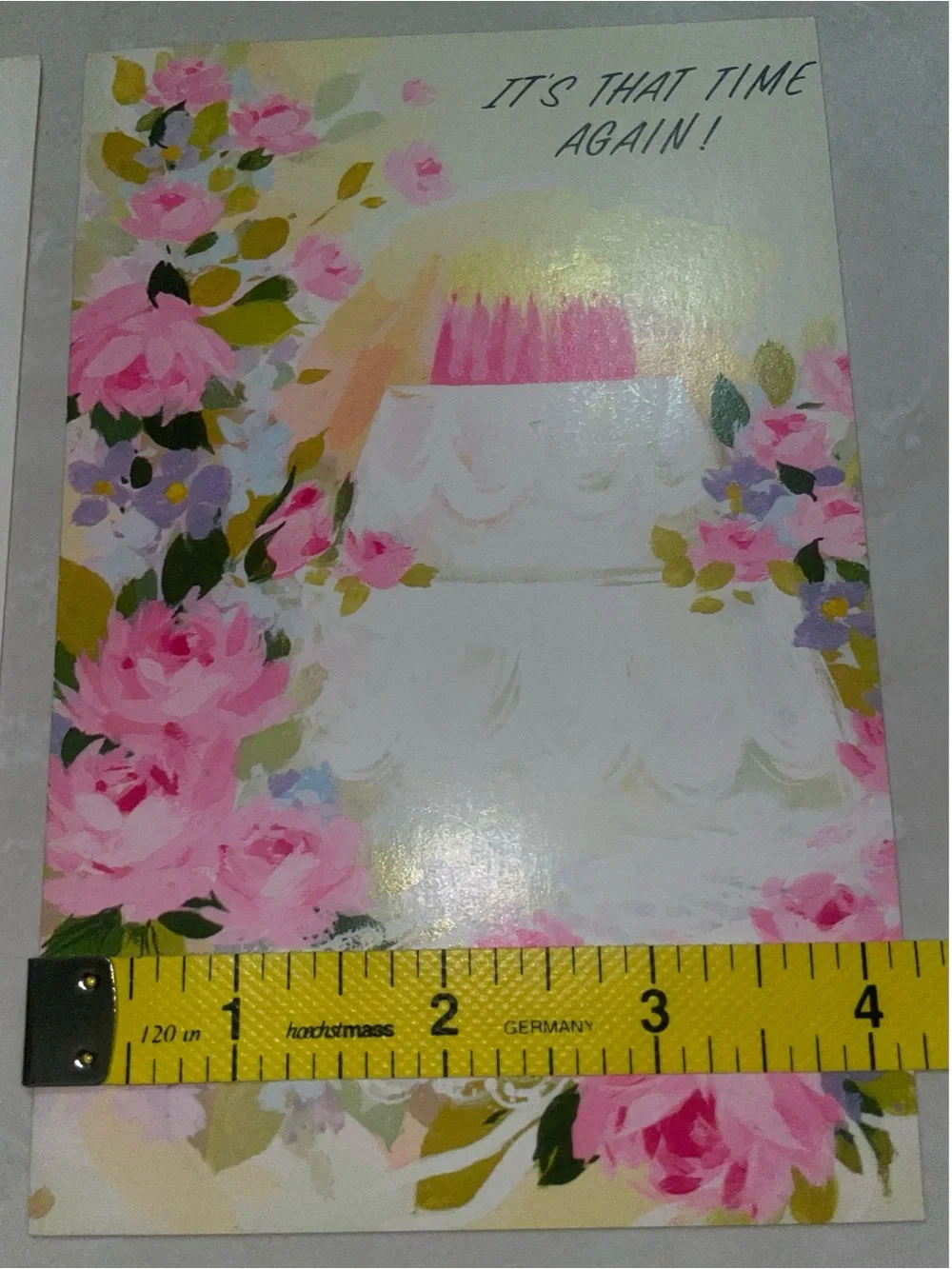 Vintage Gibson Greeting Card with Birthday Cake Cover